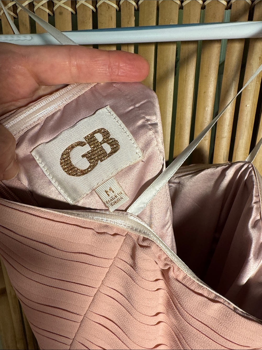 Gianni Bini Blush Pink Pleated Strapless Dress - Picture 2 of 3